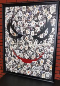 « Joker's history », acrylique et collage sur toile